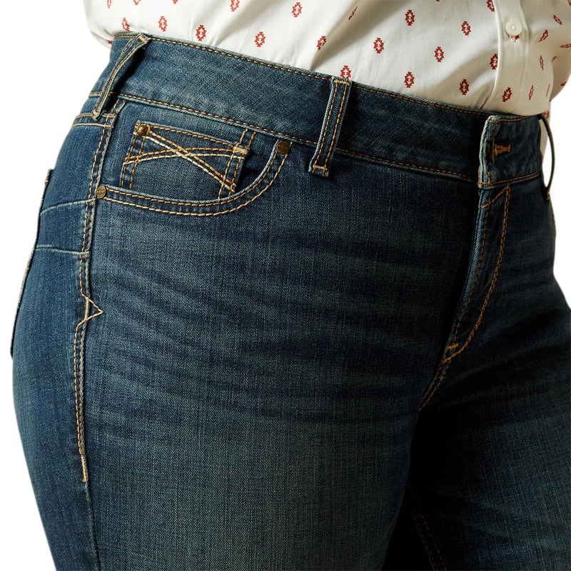 Ariat Womens Mid Rise Boot Cut Sonia Stretch Jeans