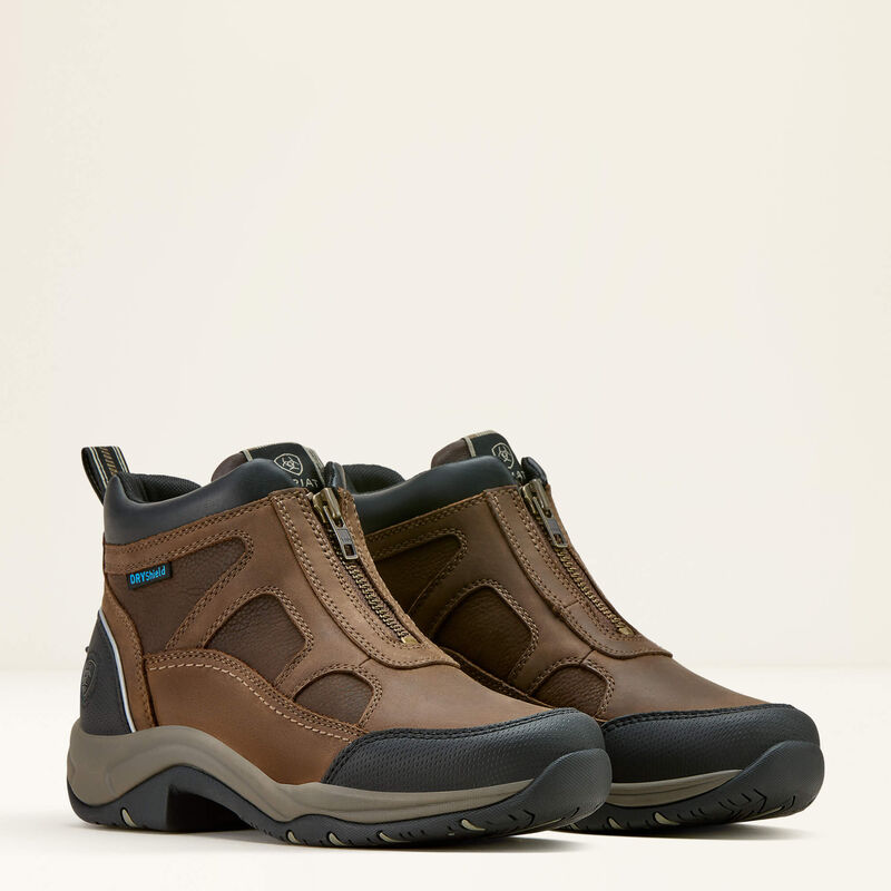 Ariat Womens Terrain Zip Waterproof H20 Boot in Palm Brown