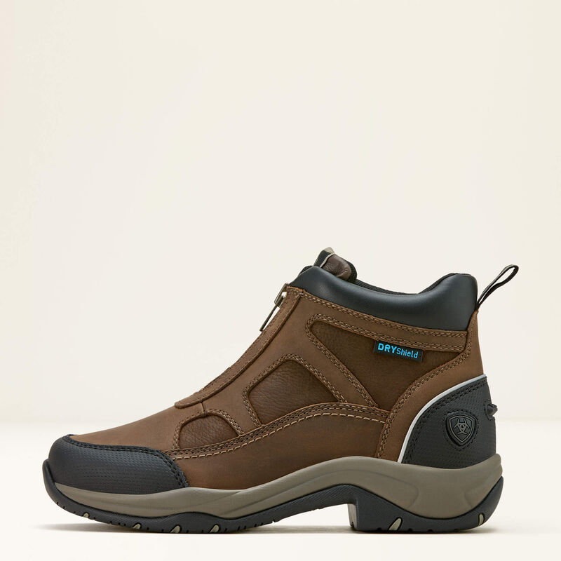 Ariat Womens Terrain Zip Waterproof H20 Boot in Palm Brown