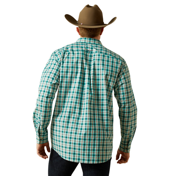 Ariat Mens Pro Series Brayden LS Shirt in Teal