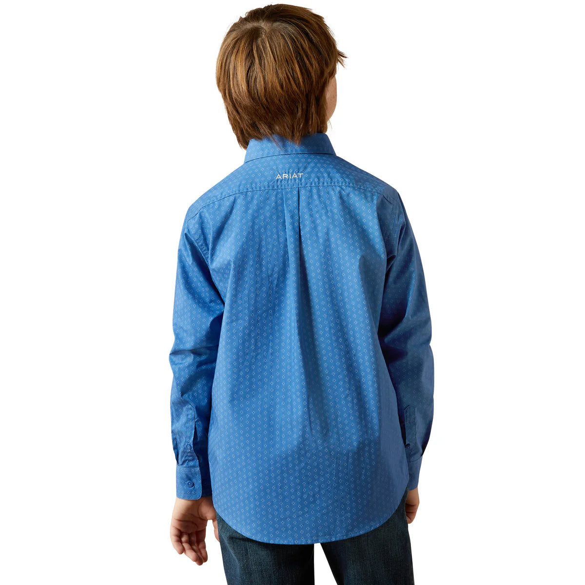 Ariat Boys Stratford LS Shirt in Royal Blue