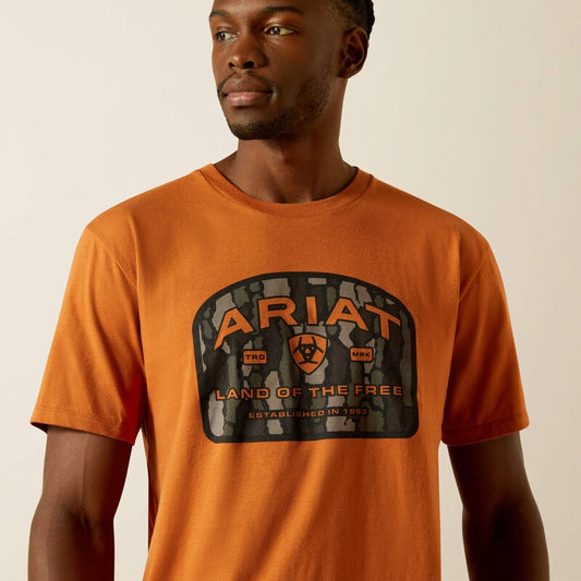 Ariat Mens Underlands Camo Badge SS Tee