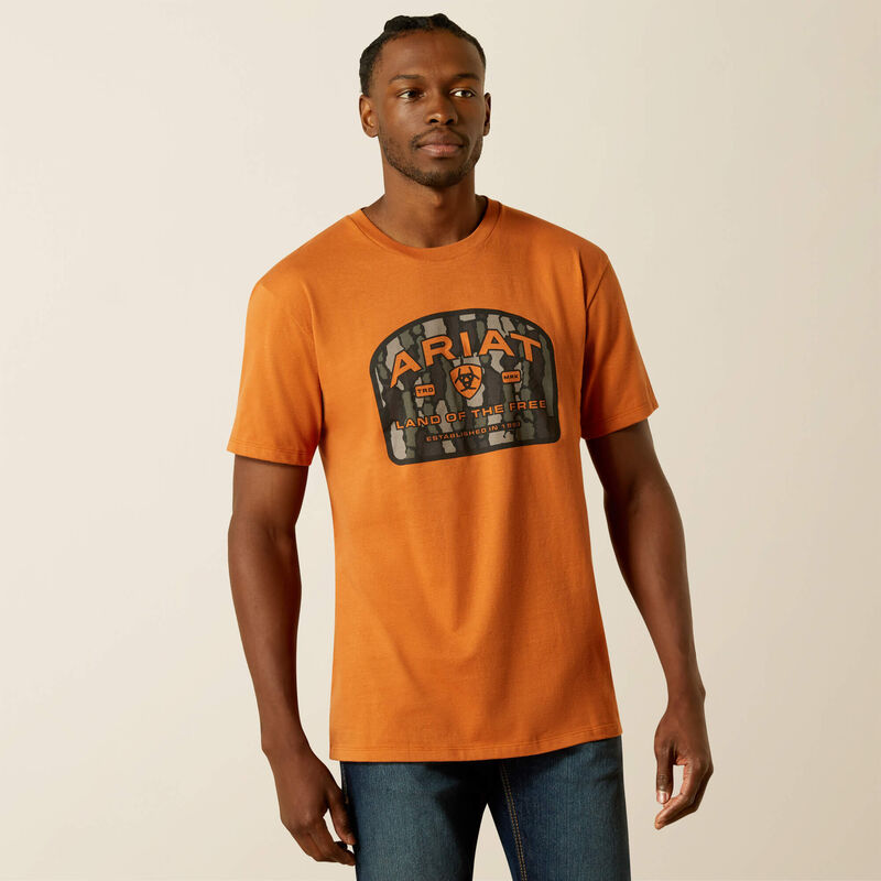 Ariat Mens Underlands Camo Badge SS Tee