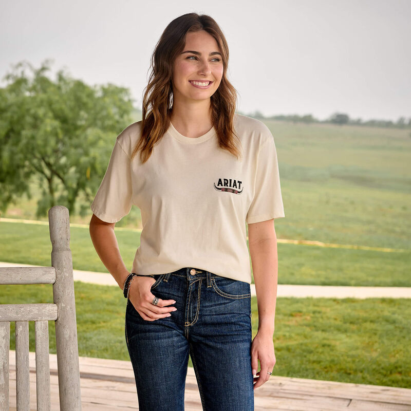 Ariat Womens Bull Horns SS Tee