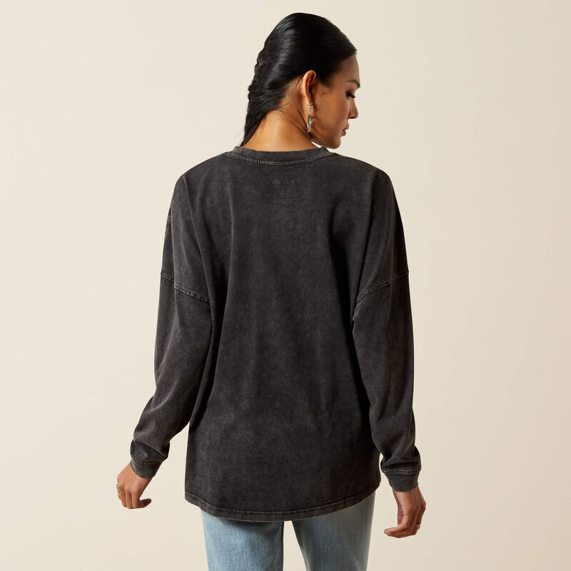 Ariat Womens Canvas Oversized LS Tee