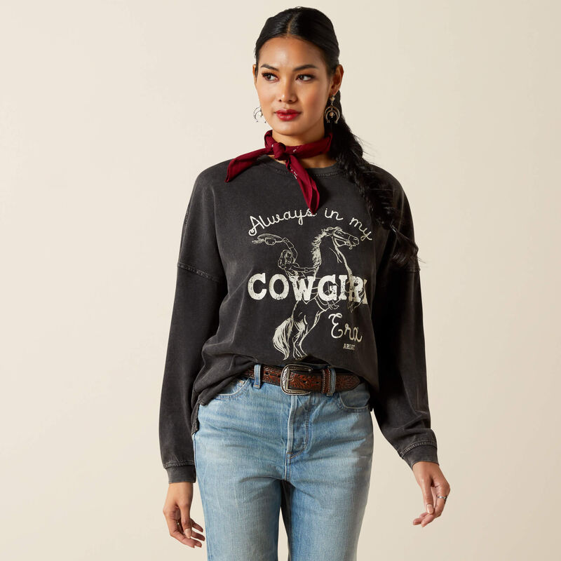Ariat Womens Canvas Oversized LS Tee
