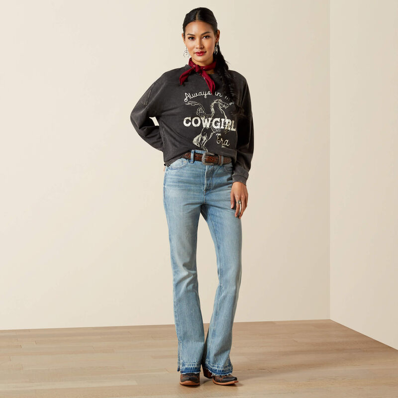 Ariat Womens Canvas Oversized LS Tee