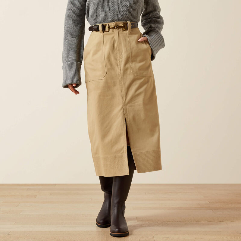Ariat Womens Broughton Skirt in French Khaki