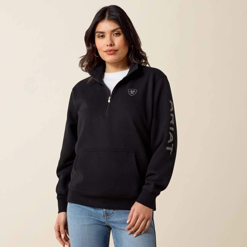 Ariat Womens Foundation Logo 1/2 Zip Sweatshirt
