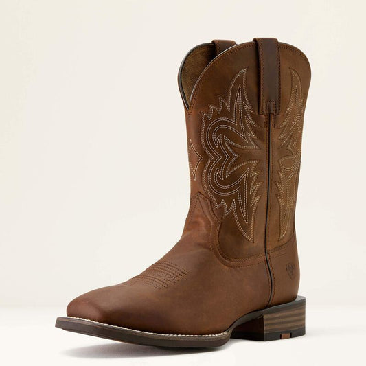 Ariat Mens Western Big Rig Boot in Distressed Brown