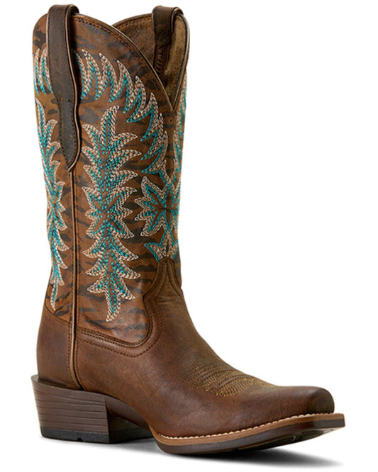 Ariat Womens Beaumont Boot in Sassy Brown/Gilded Tiger Print