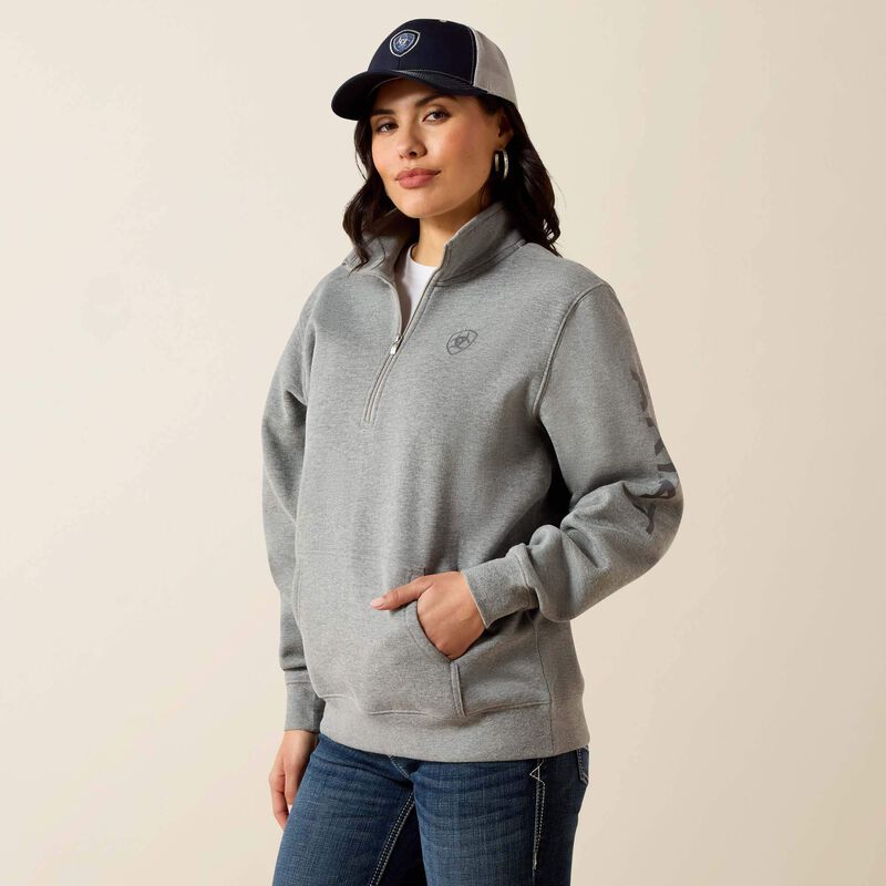 Ariat Womens Foundation Logo 1/2 Zip Sweatshirt