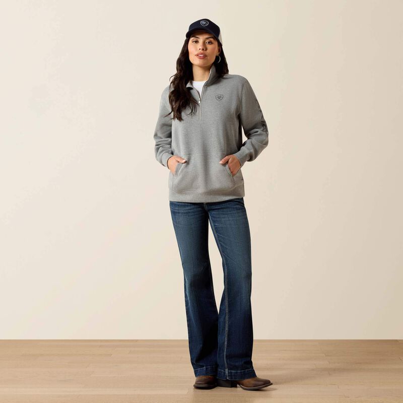 Ariat Womens Foundation Logo 1/2 Zip Sweatshirt