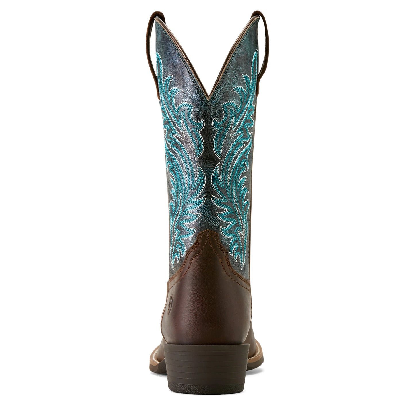 Ariat Womens Round Up Narrow Cutter Toe in Sassy Brown/Ocean wave