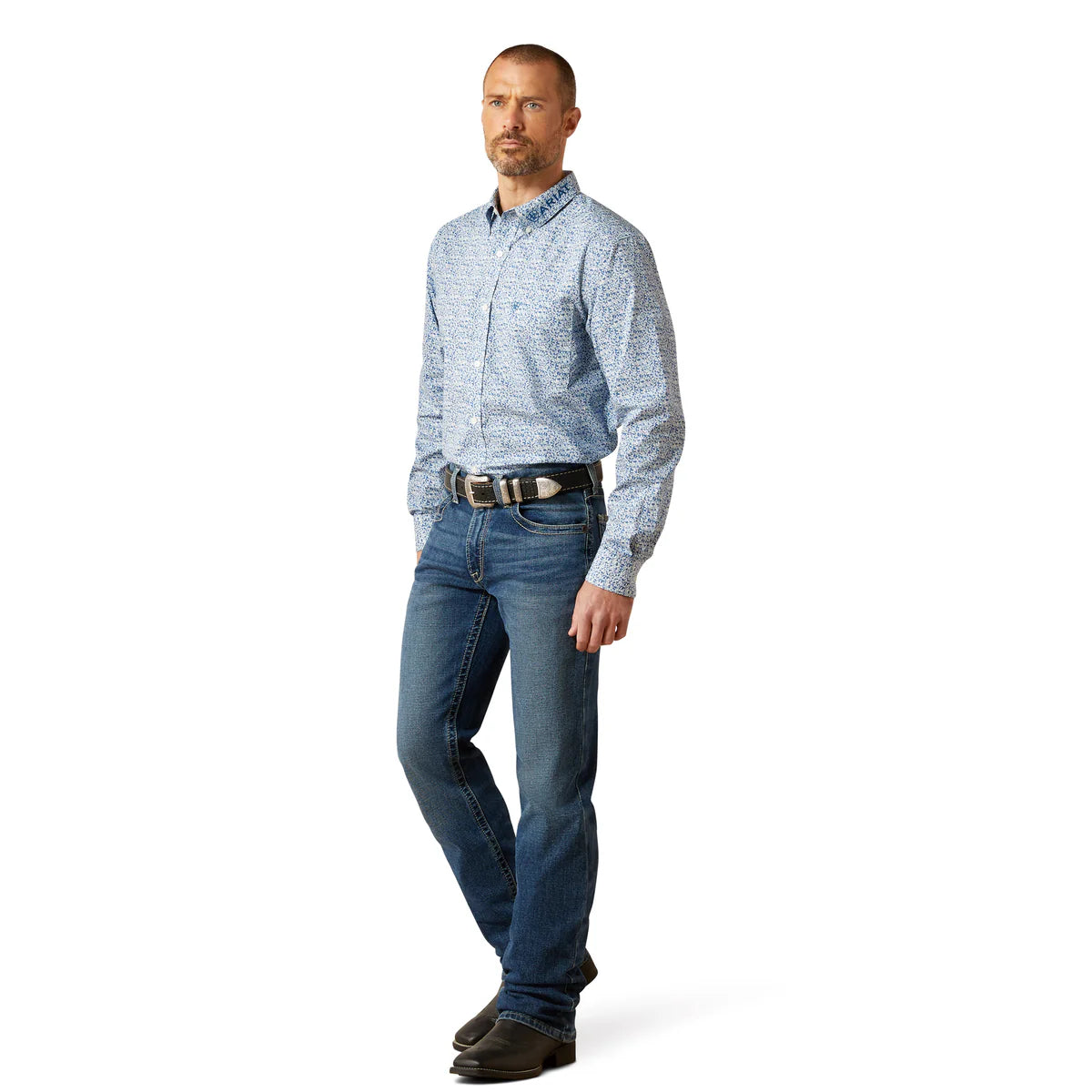 Ariat Mens Team Parks Fitted L/S Shirt