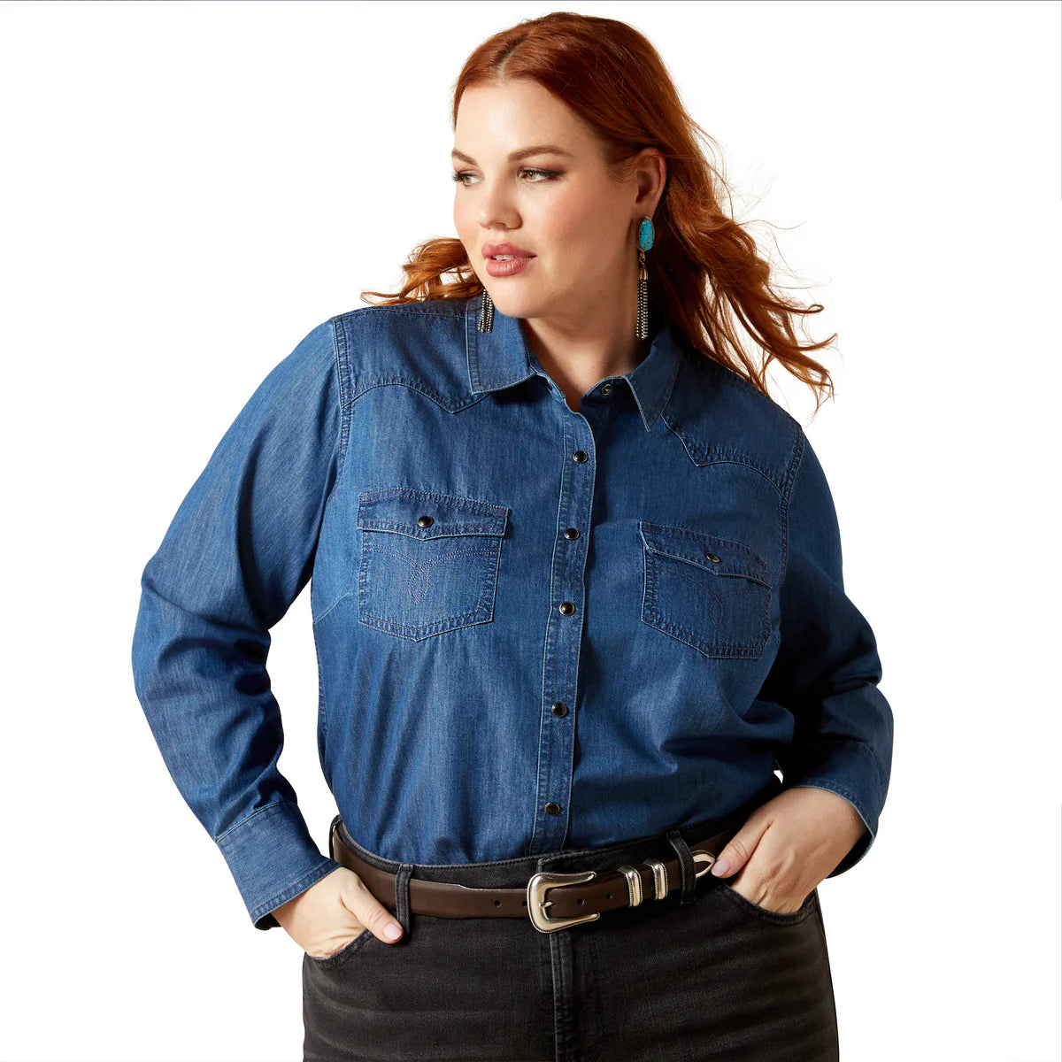 Ariat Womens True Blue Snap L/S Shirt