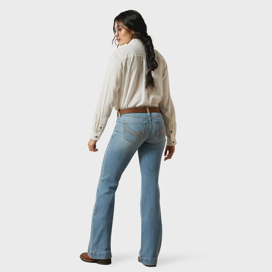 Ariat Womens Mid Rise Giovana Slim Wide Leg Trouser in Petaluma