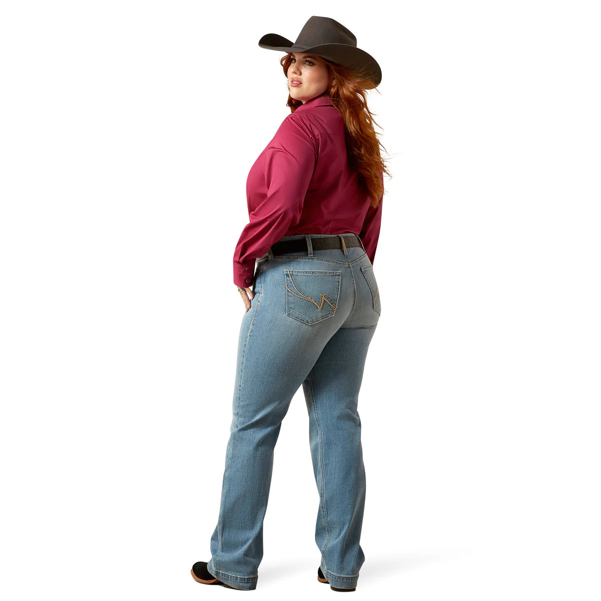 Ariat Womens Mid Rise Giovana Slim Wide Leg Trouser in Petaluma