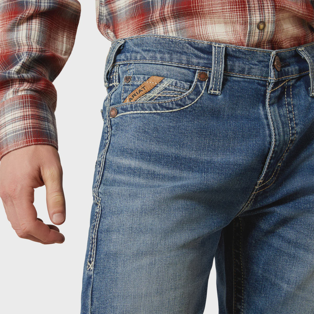 Ariat Mens M8 Modern Slim Straight Dean Jeans in Zane