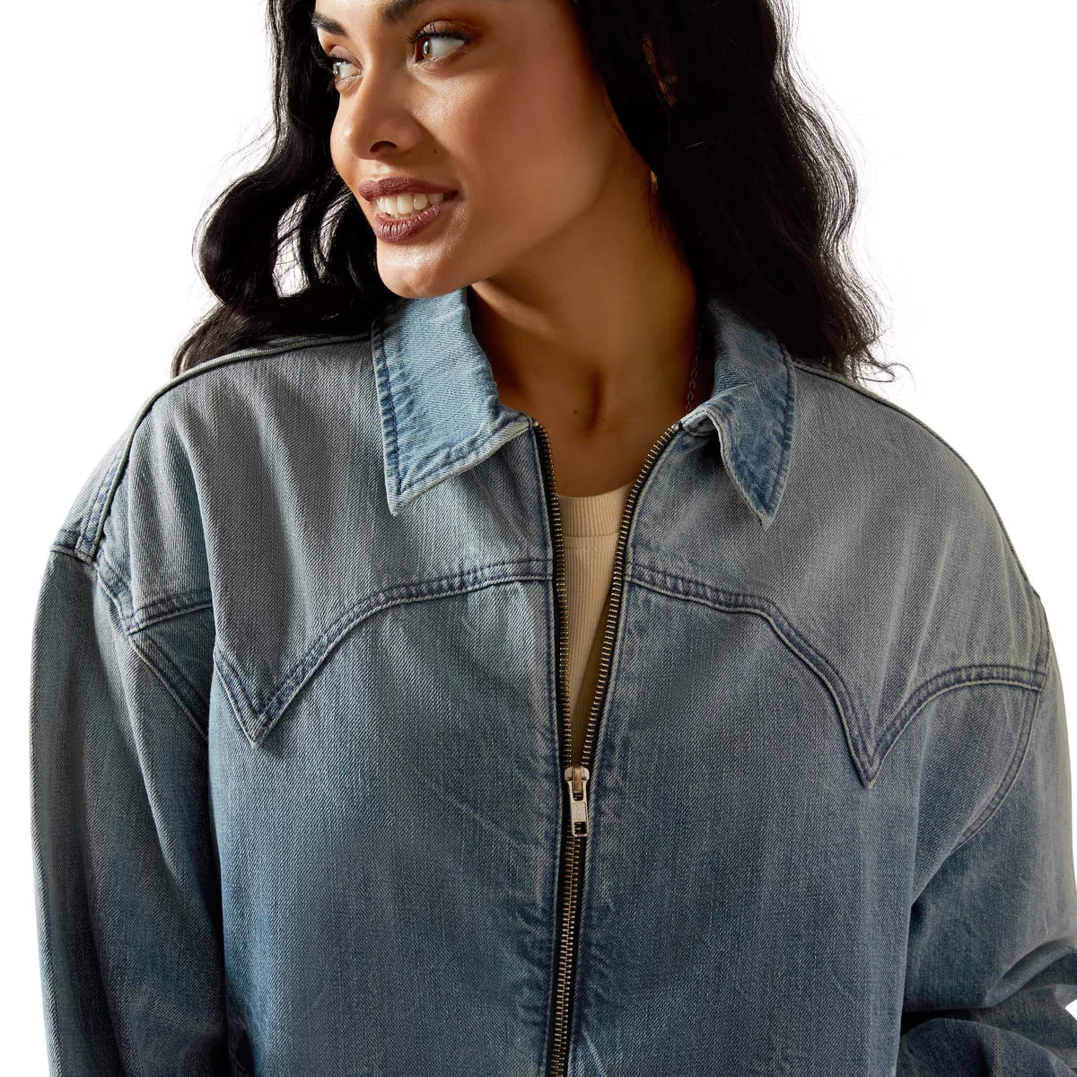 Ariat Womens Cheyenne Denim Bomber Jacket