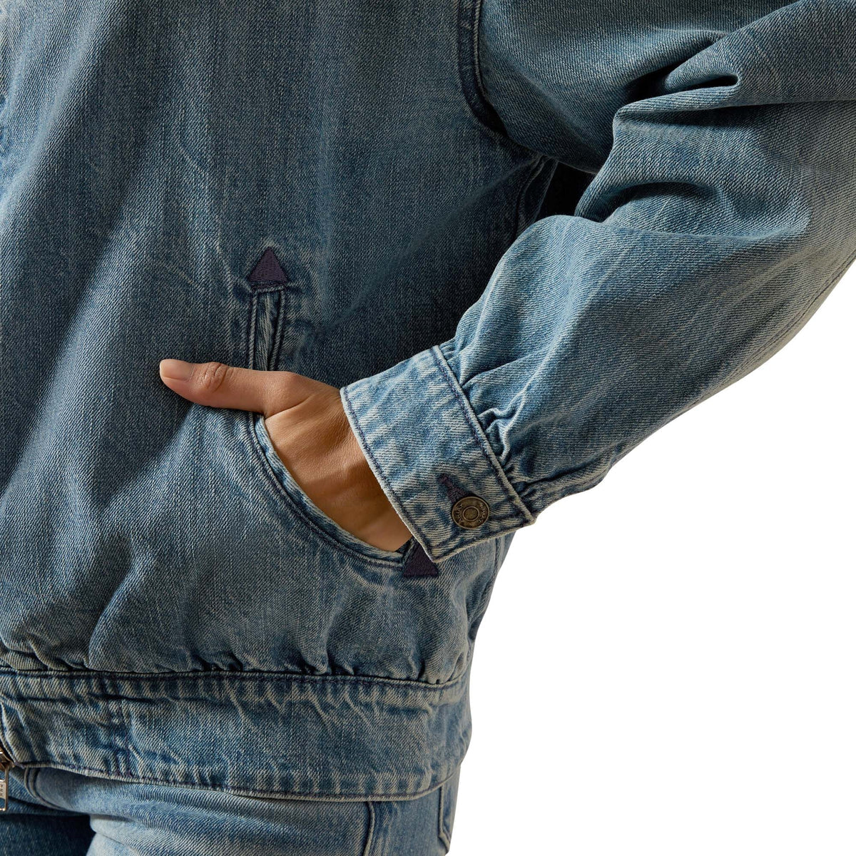 Ariat Womens Cheyenne Denim Bomber Jacket