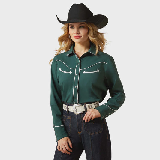 Ariat Womens Mirrorball Snap L/S Blouse