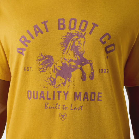 Ariat Mens College Bronc SS Tee