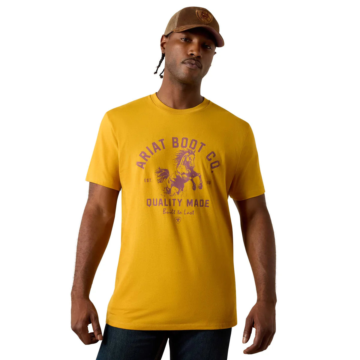 Ariat Mens College Bronc SS Tee