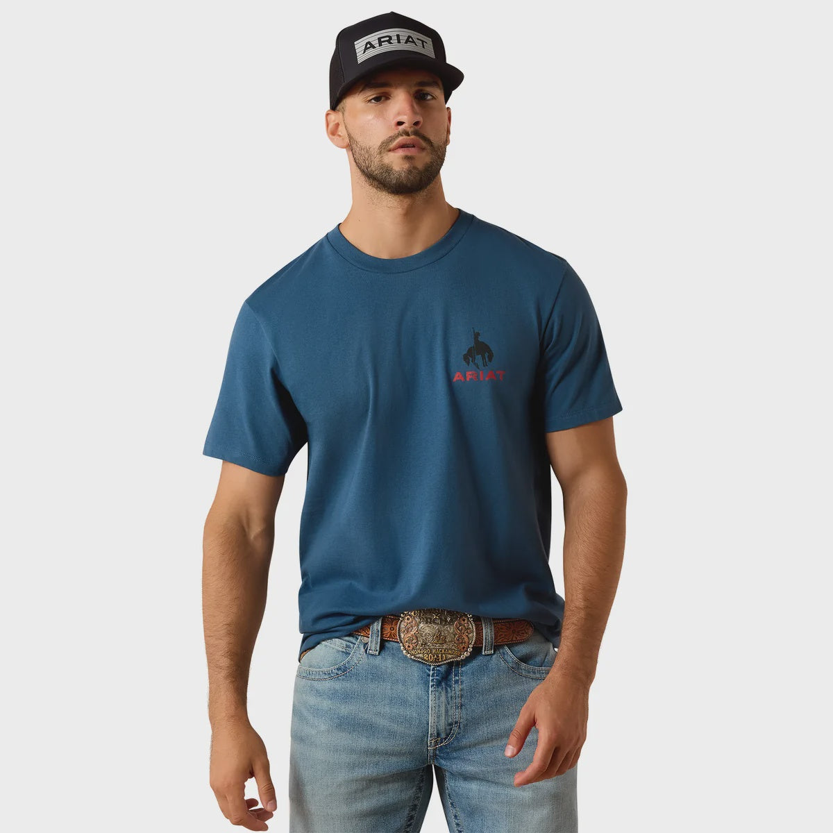 Ariat Mens Flag Bronco SS Tee
