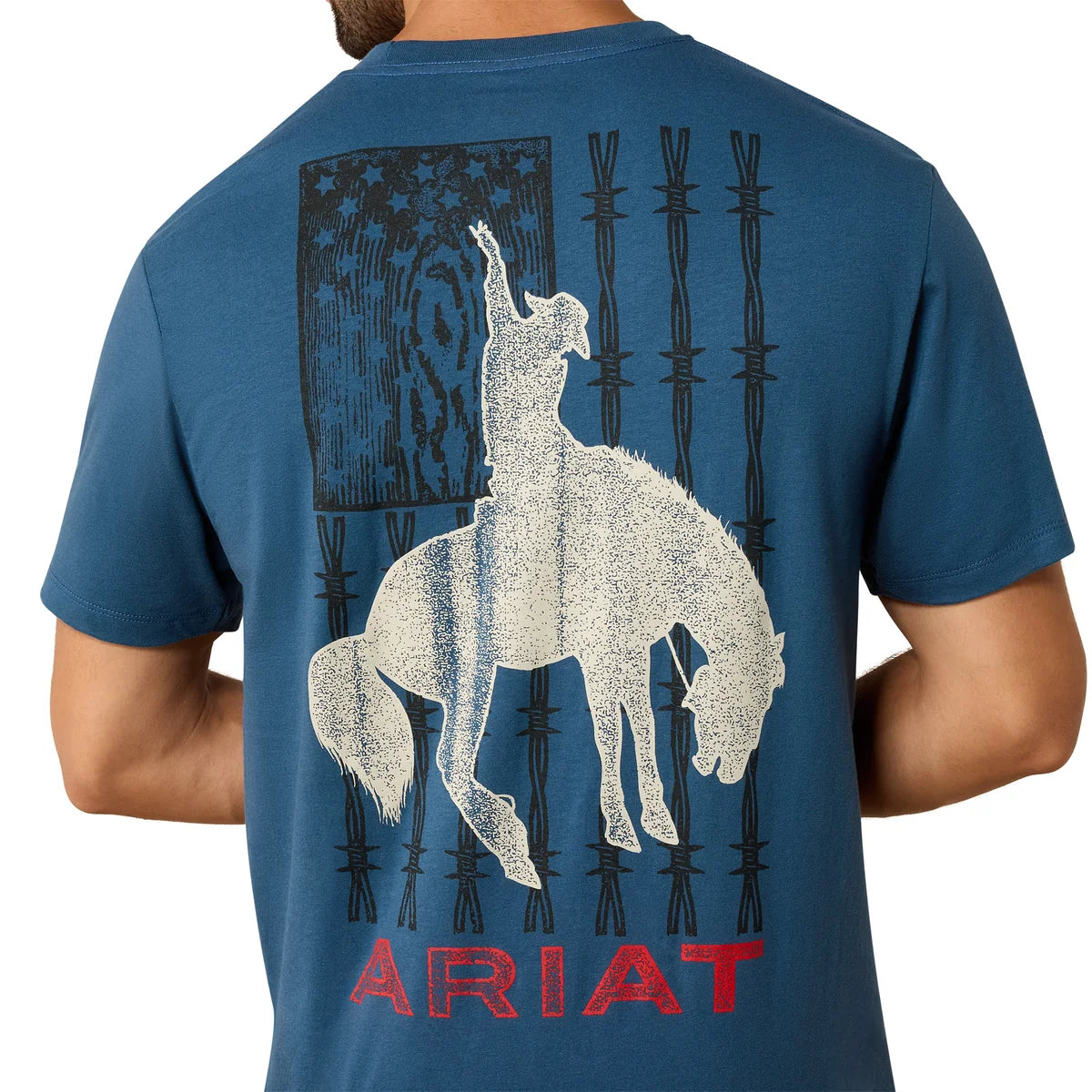 Ariat Mens Flag Bronco SS Tee