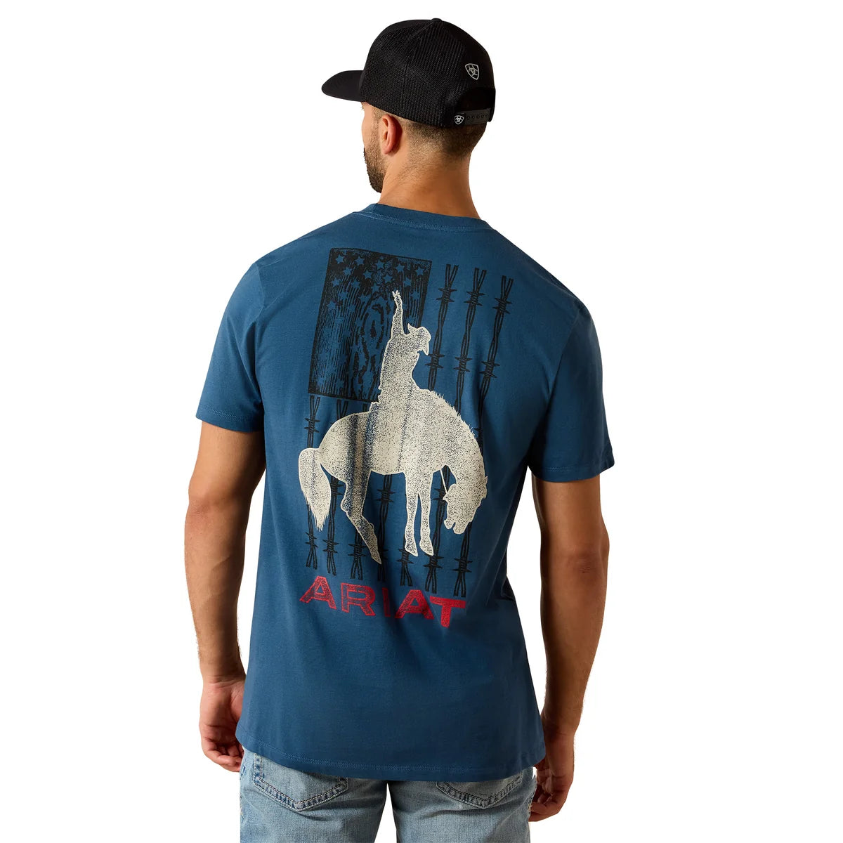 Ariat Mens Flag Bronco SS Tee