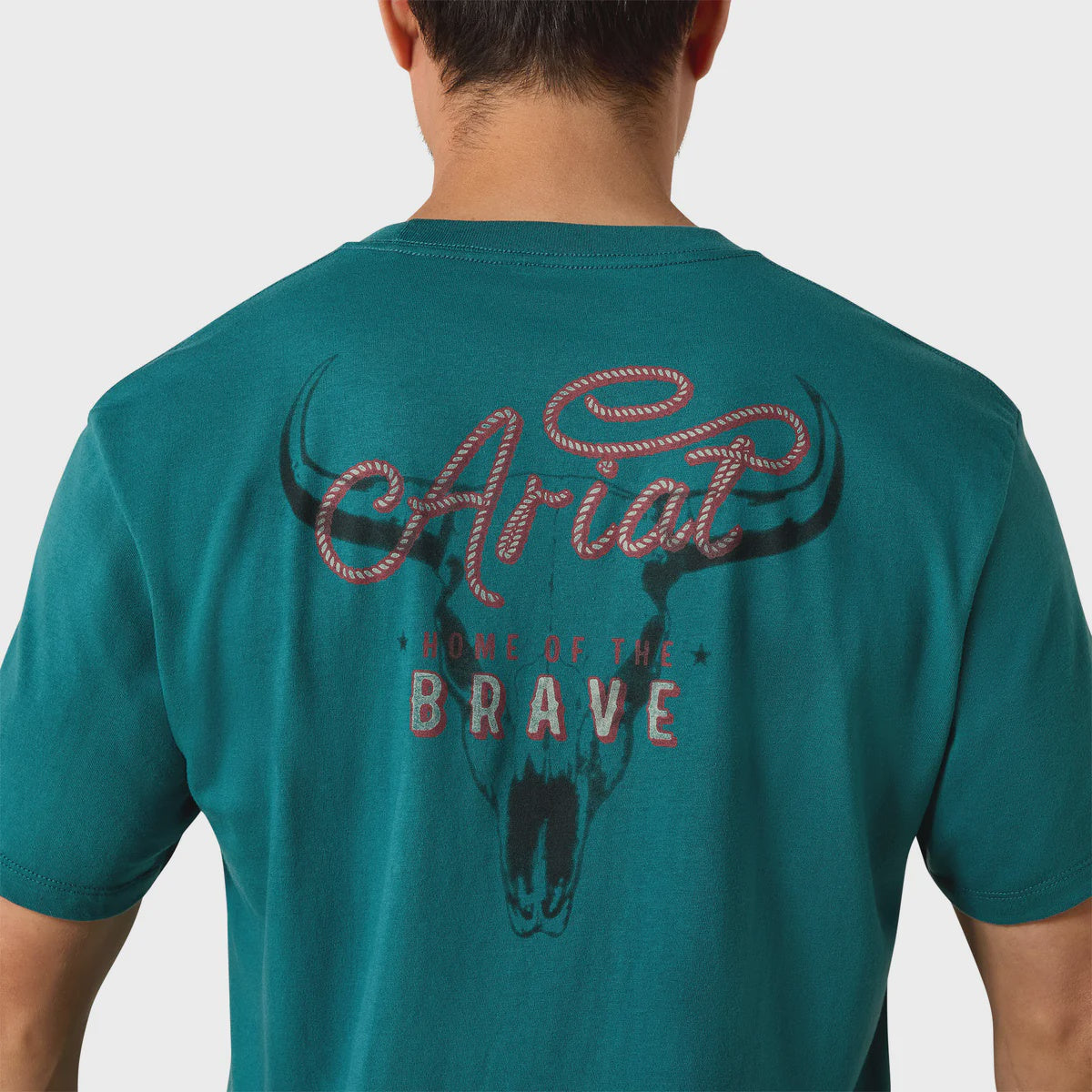 Ariat Mens BBQ Cattle Skull Freedom SS Tee