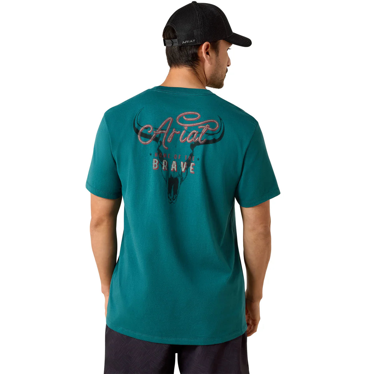 Ariat Mens BBQ Cattle Skull Freedom SS Tee
