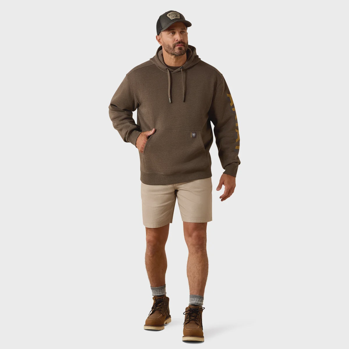 Ariat Mens Rebar Lightweight Logo Hoodie