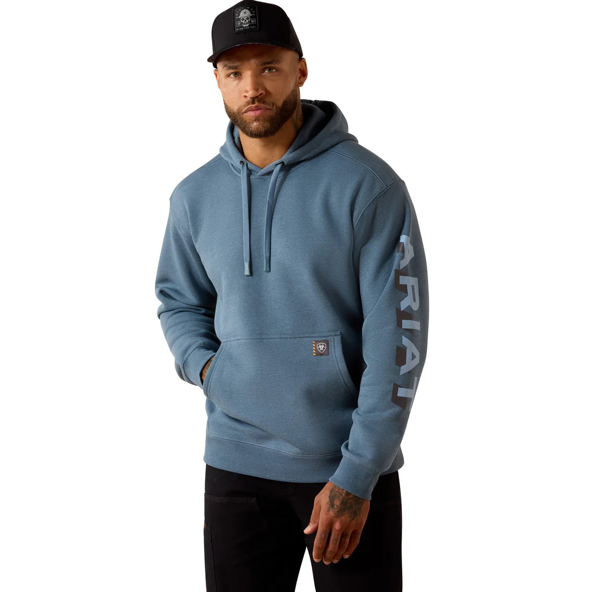 Ariat Mens Rebar Lightweight Logo Hoodie