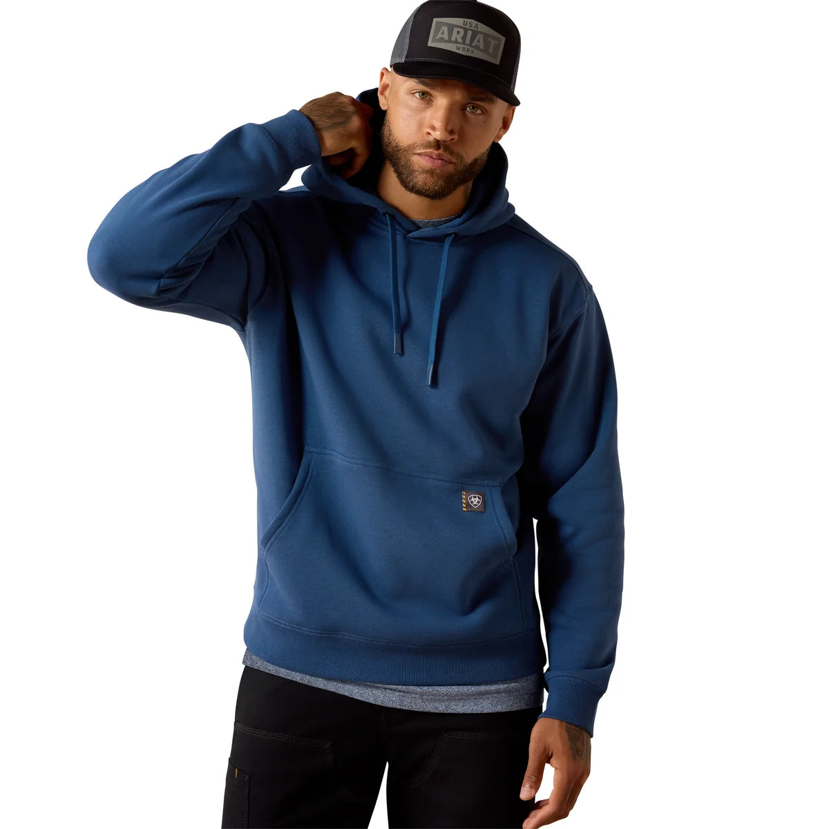 Ariat Mens Rebar Lightweight Logo Hoodie