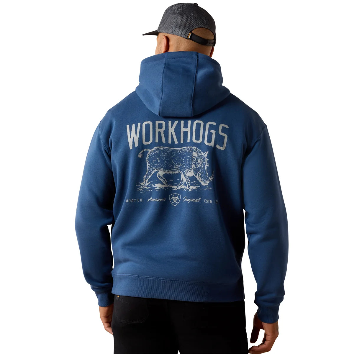 Ariat Mens Rebar Lightweight Logo Hoodie