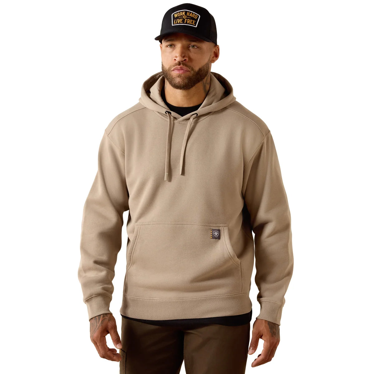 Ariat Mens Rebar Lightweight Logo Hoodie