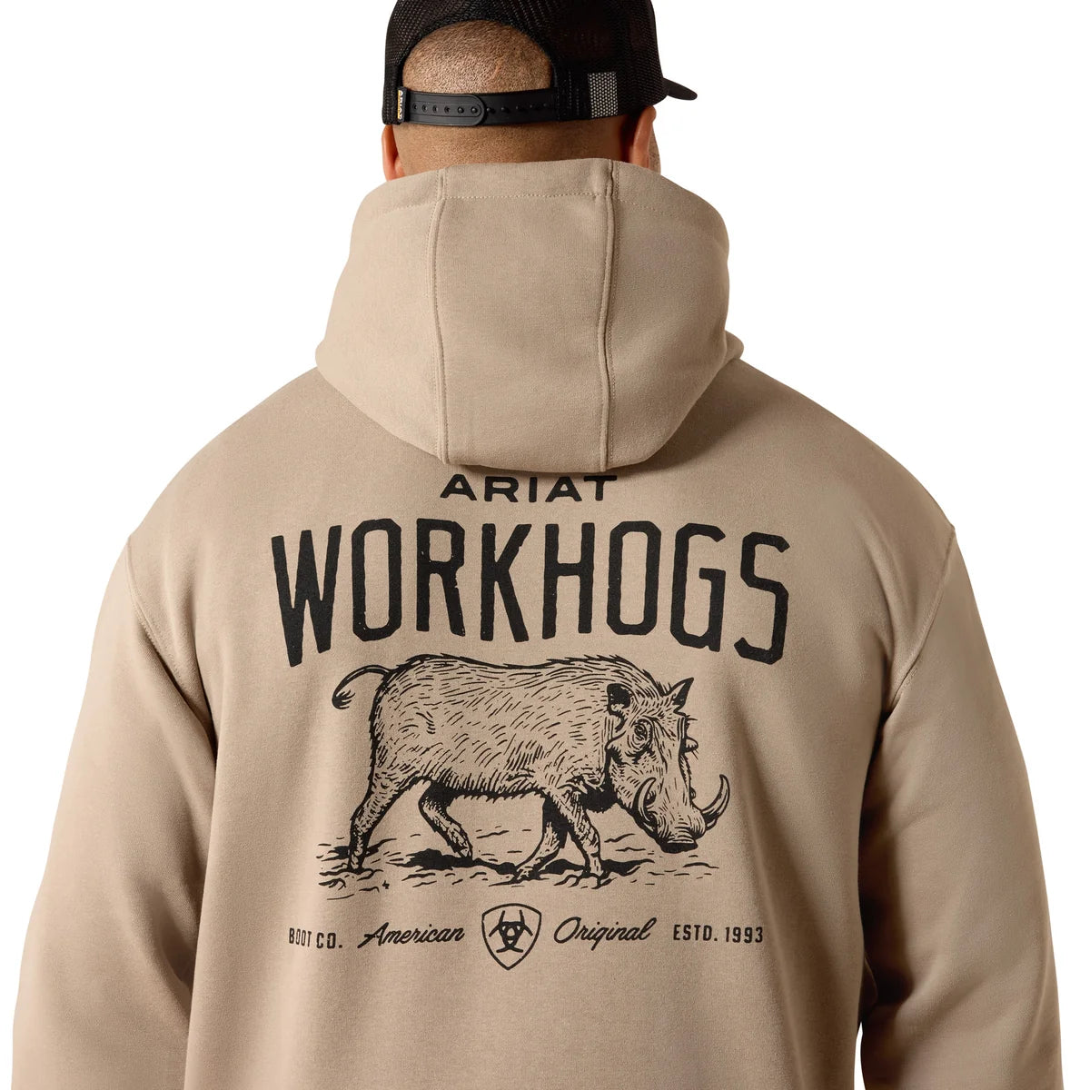 Ariat Mens Rebar Lightweight Logo Hoodie