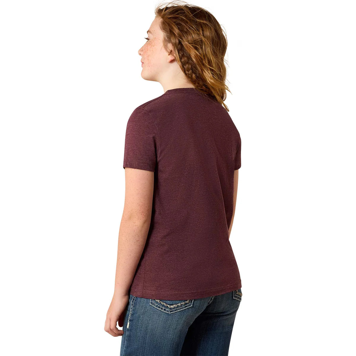 Ariat Girls Skull Florals SS Tee