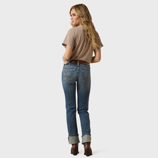 Ariat Womens Estelle Mid Rise Straight Leg Jeans
