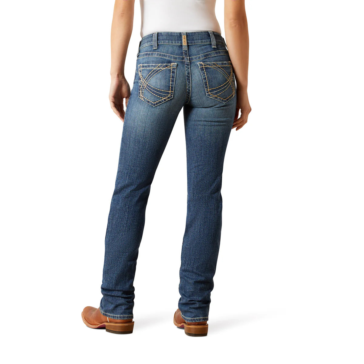 Ariat Womens Estelle Mid Rise Straight Leg Jeans