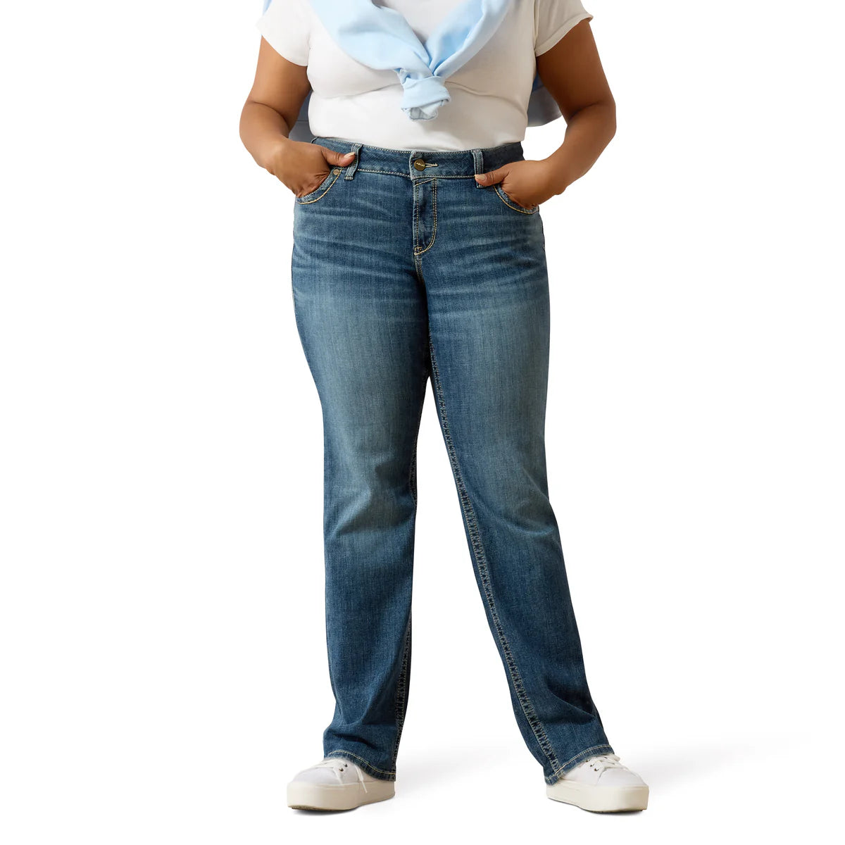 Ariat Womens Estelle Mid Rise Straight Leg Jeans