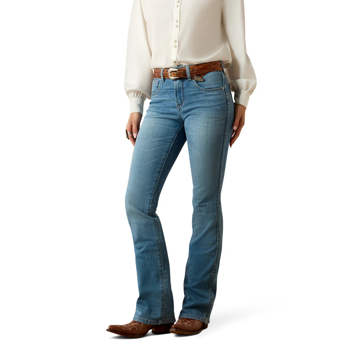 Ariat Womens High Rise Lorena Boot Cut Jeans