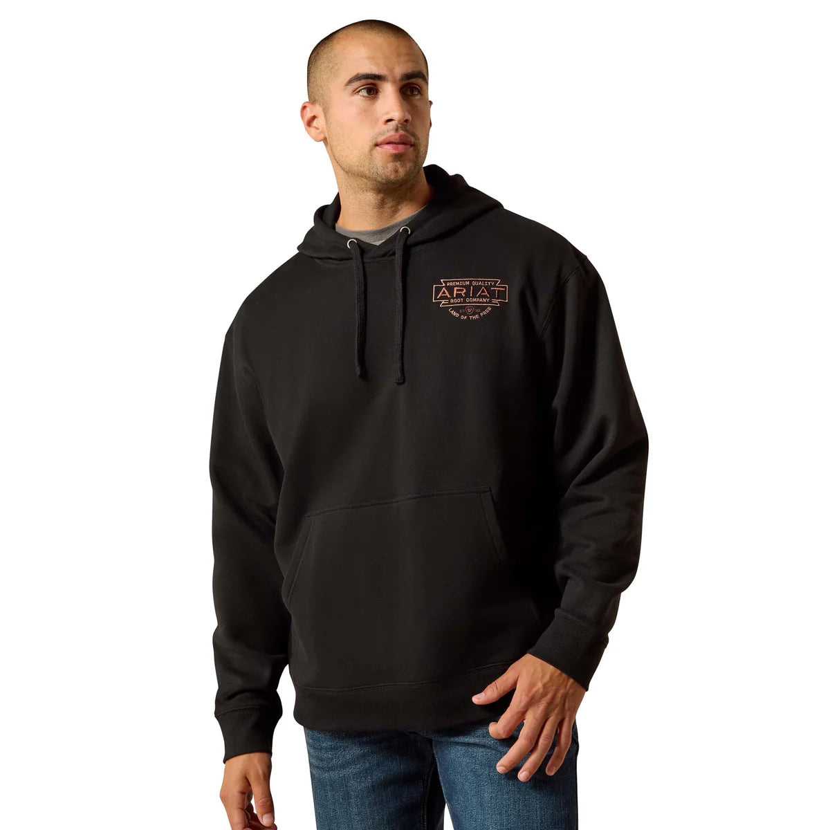 Ariat Mens Southwest Simple Buckle Hoodie Black
