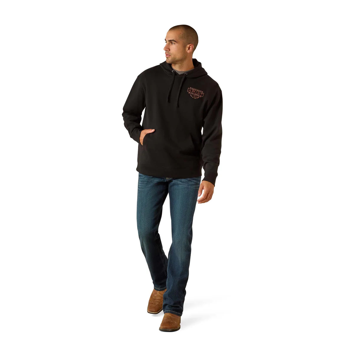Ariat Mens Southwest Simple Buckle Hoodie Black