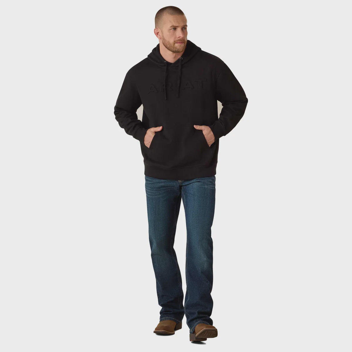 Ariat Mens Embossed Logo Hoodie