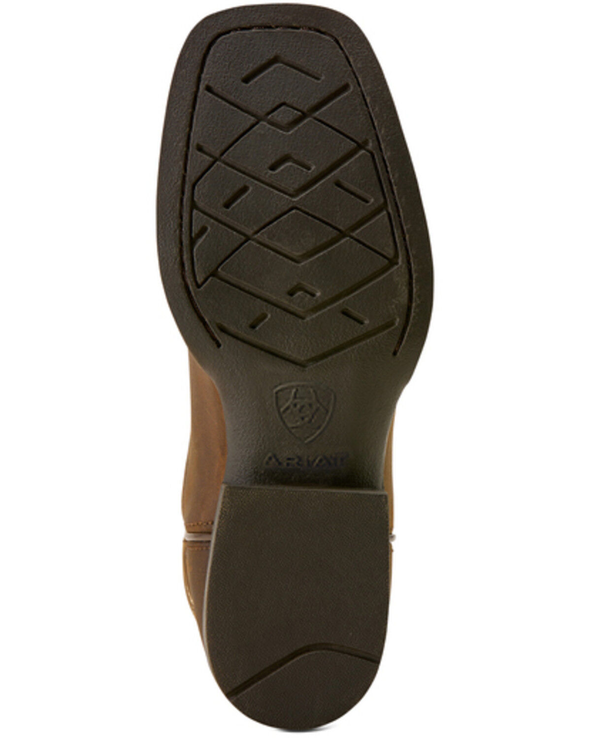 Ariat Kids Deer Ridge Wide Square Toe Boot in Distressed Brown