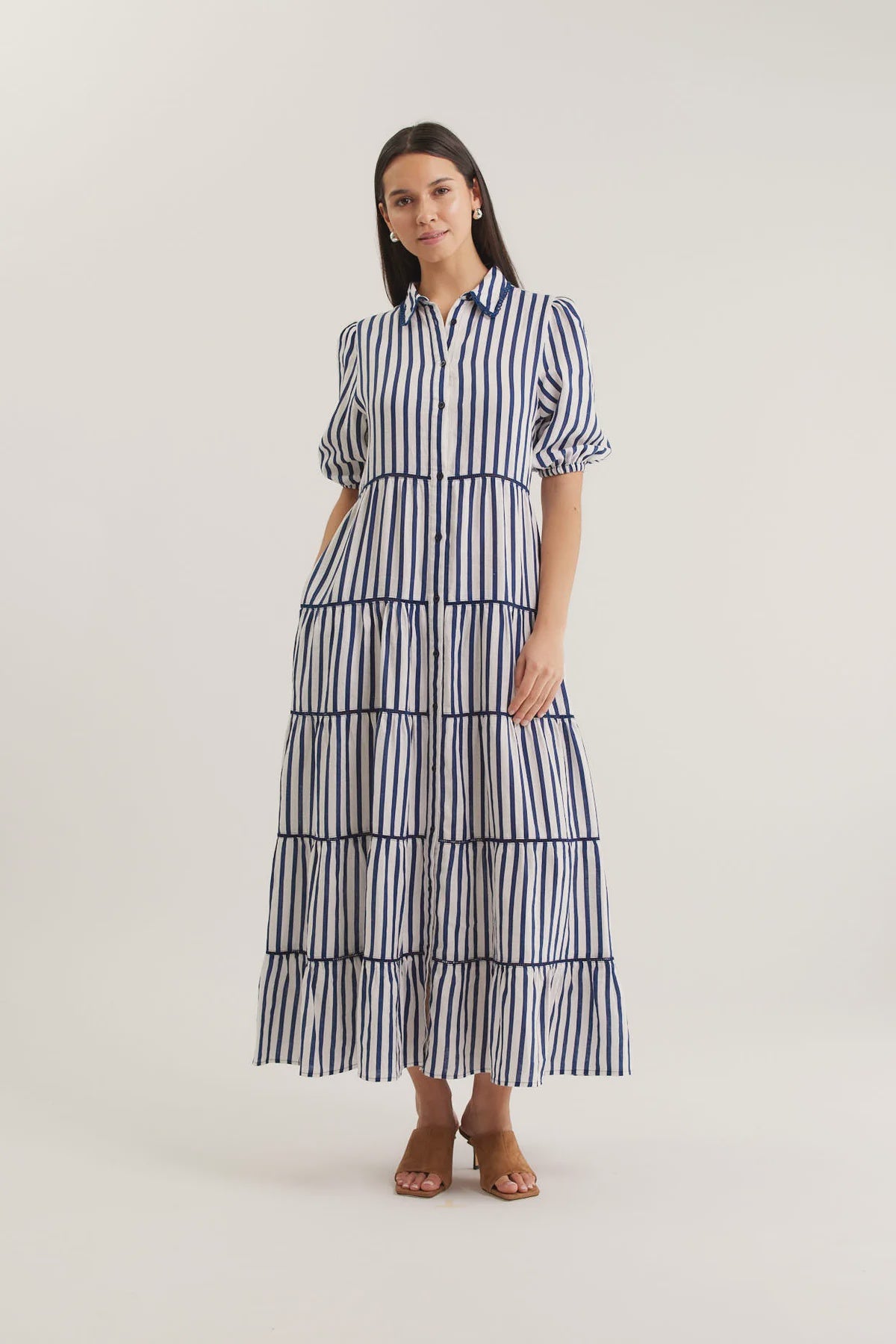Alessandra Marlow Breton Linen Dress