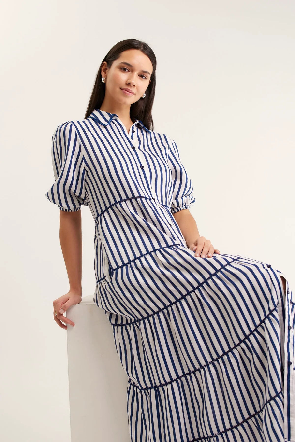 Alessandra Marlow Breton Linen Dress